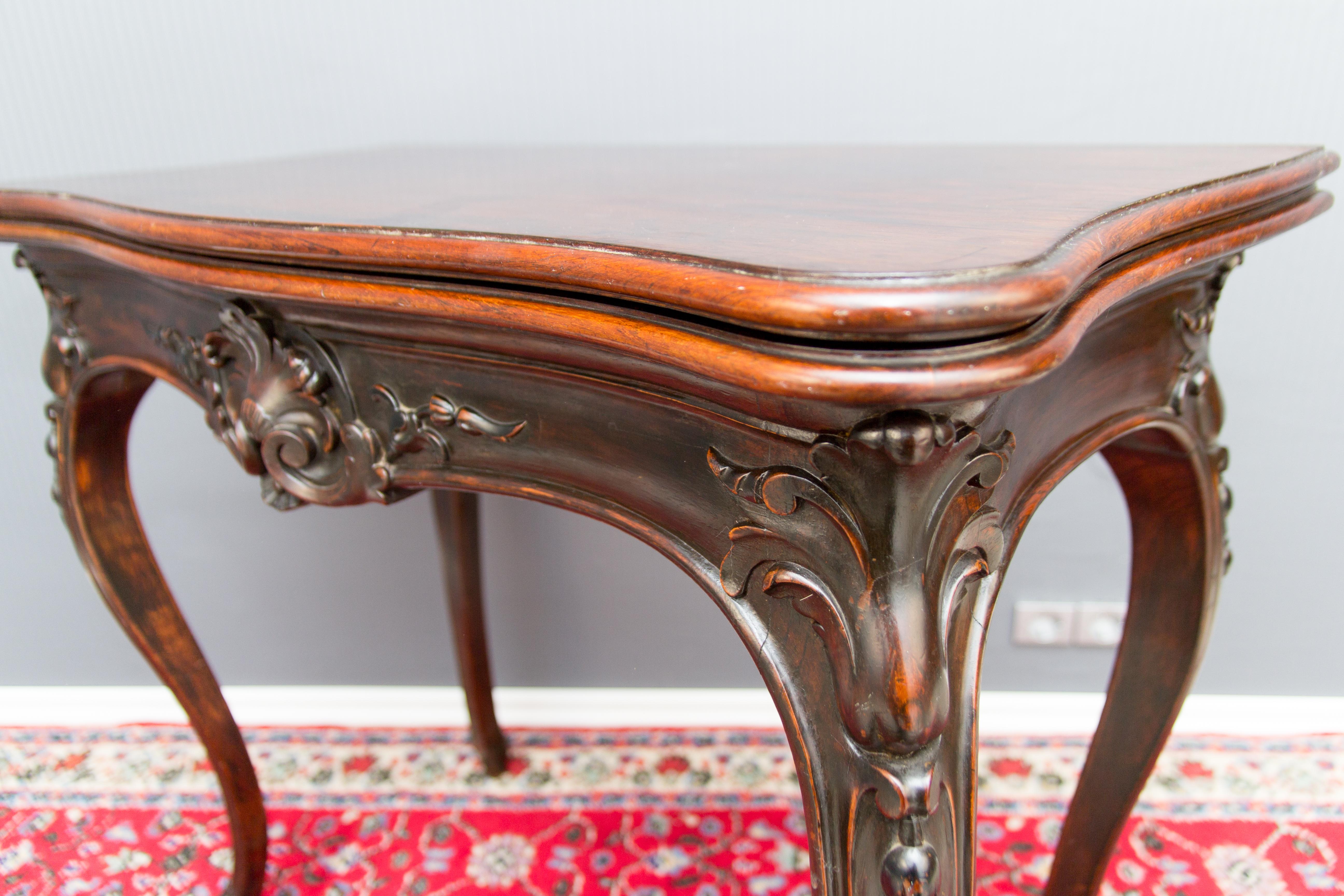 French Louis XV Style Game Table For Sale 14