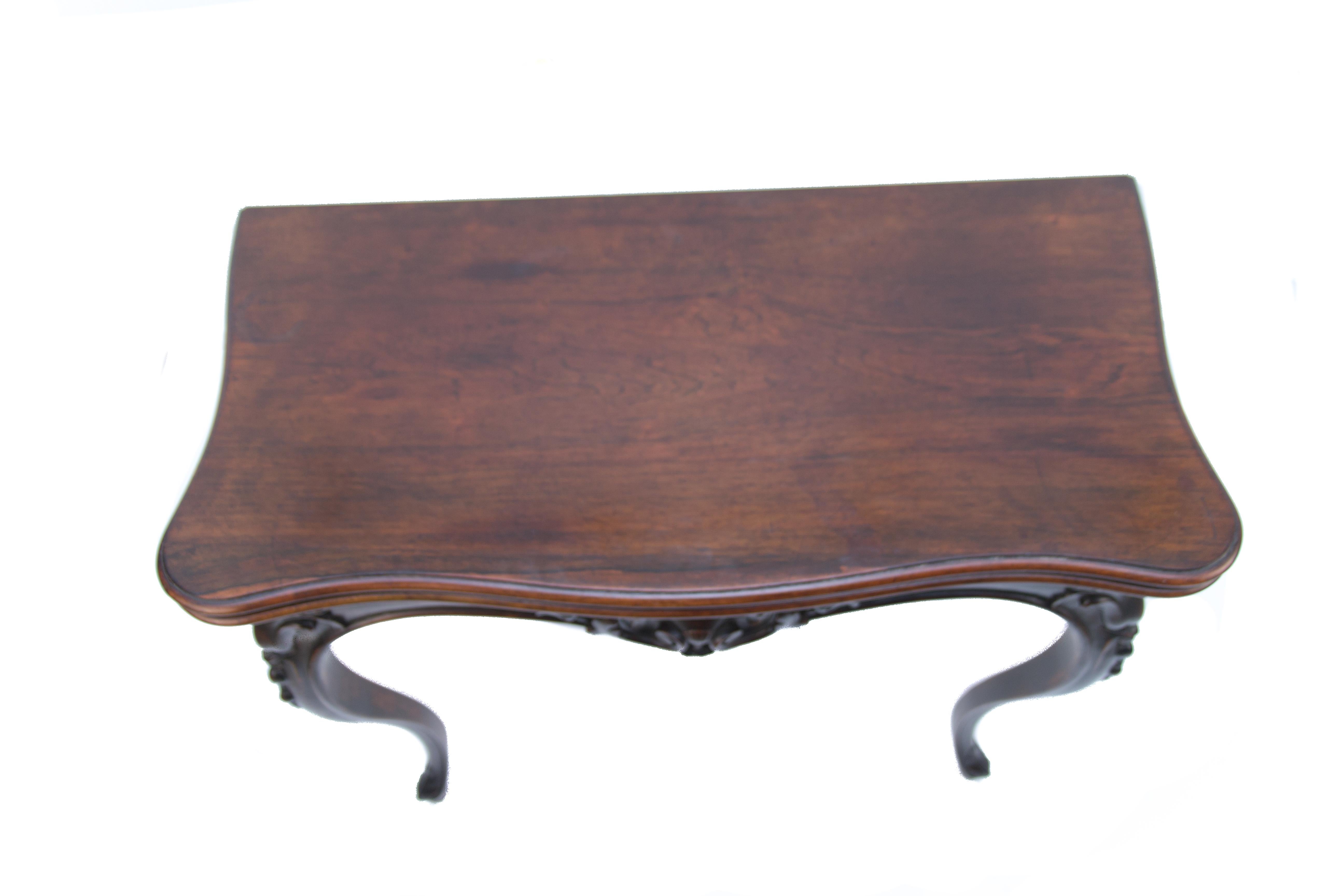 Carved French Louis XV Style Game Table For Sale