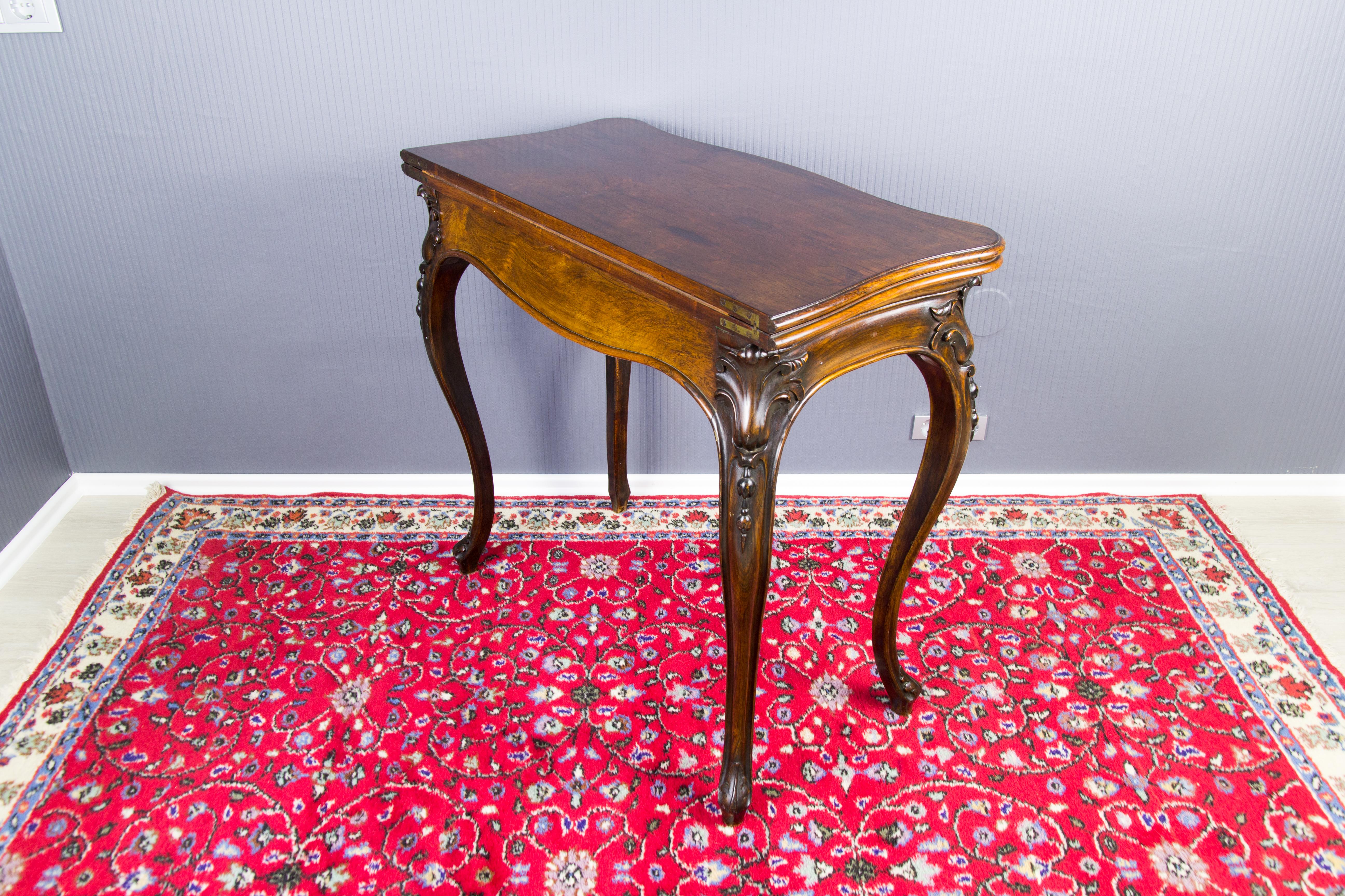 French Louis XV Style Game Table For Sale 1