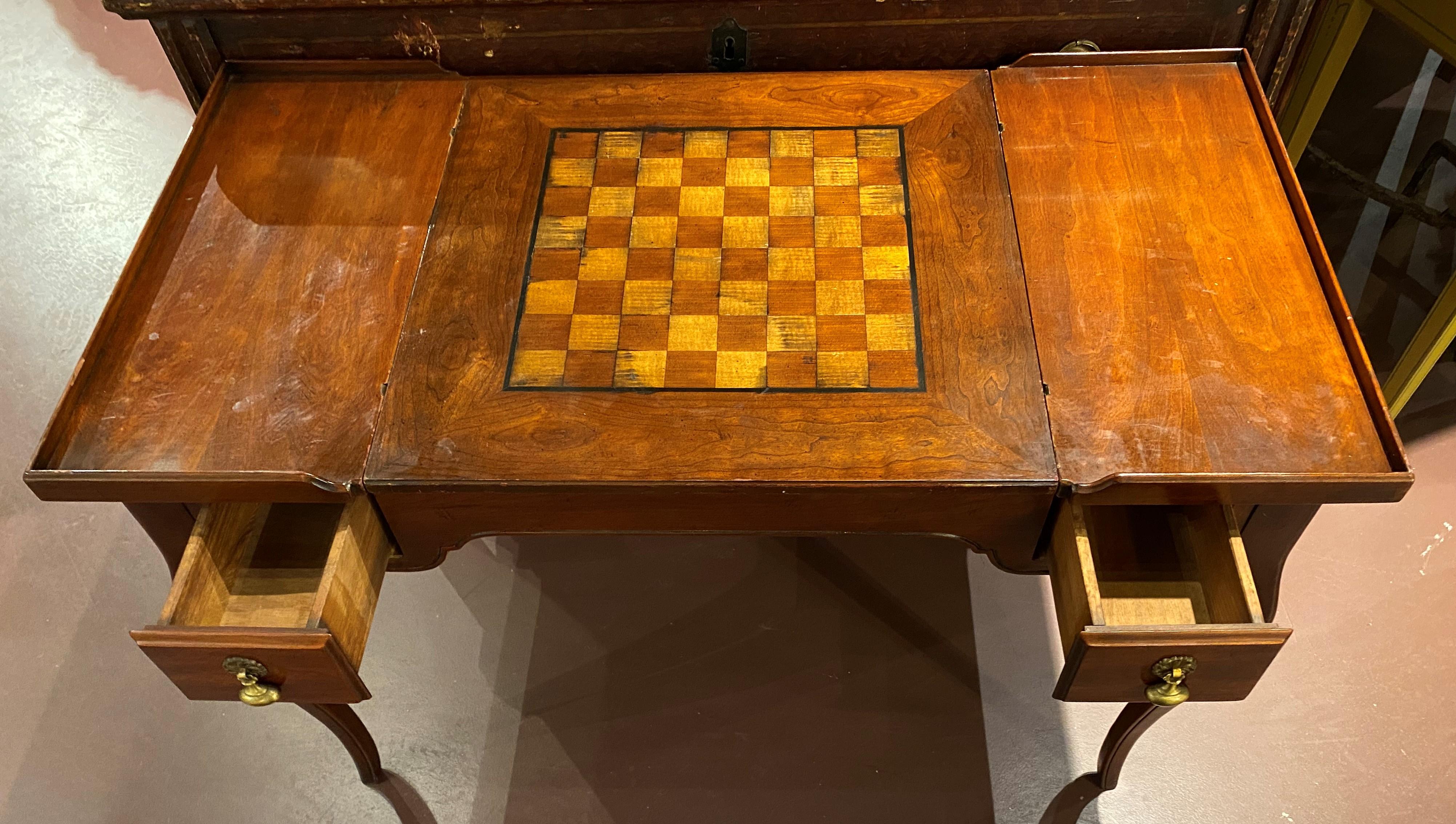 French Louis XV Style Gaming Table with Reversible and Removable Chessboard Top 1