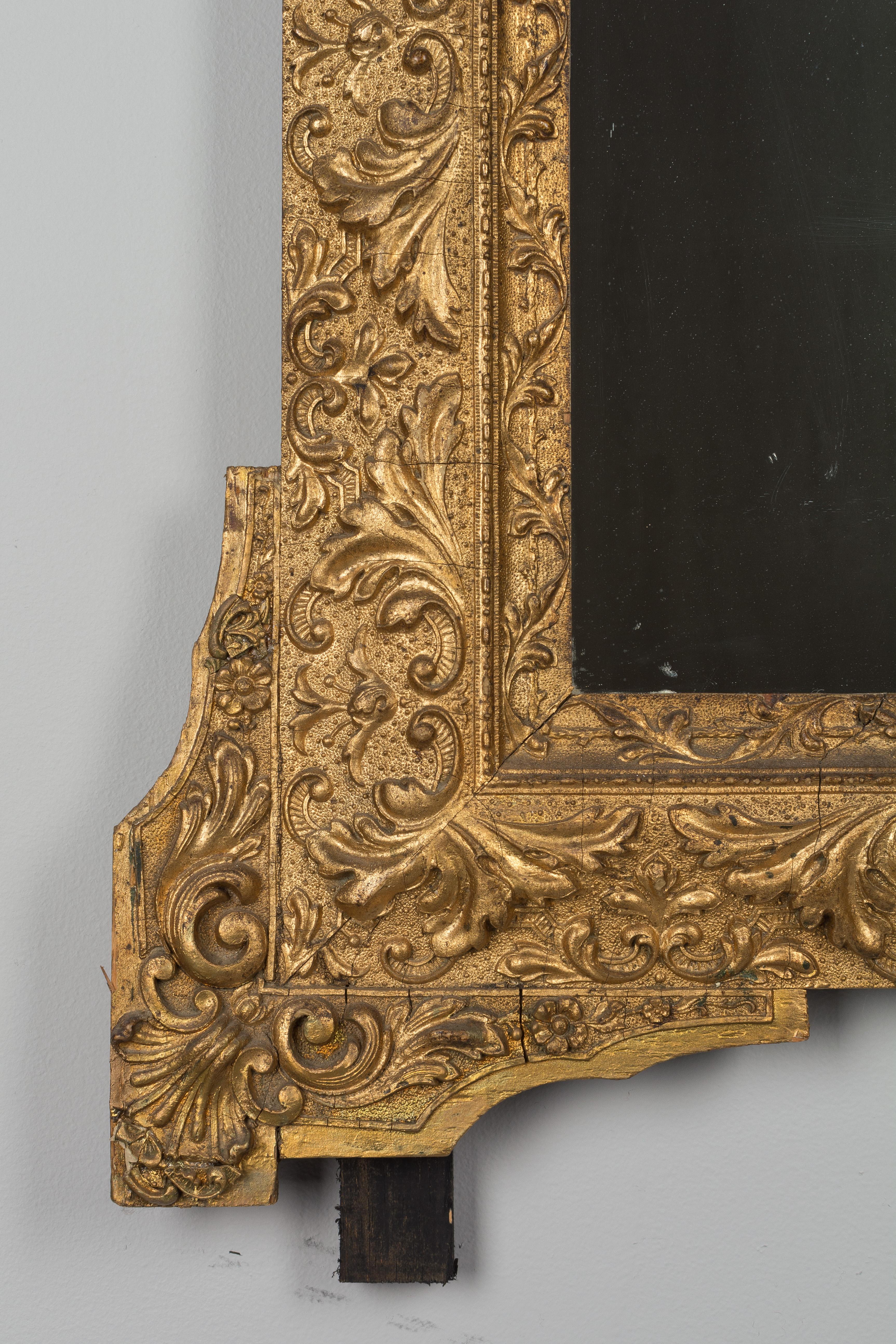 Carved French Louis XV Style Gilded Mirror