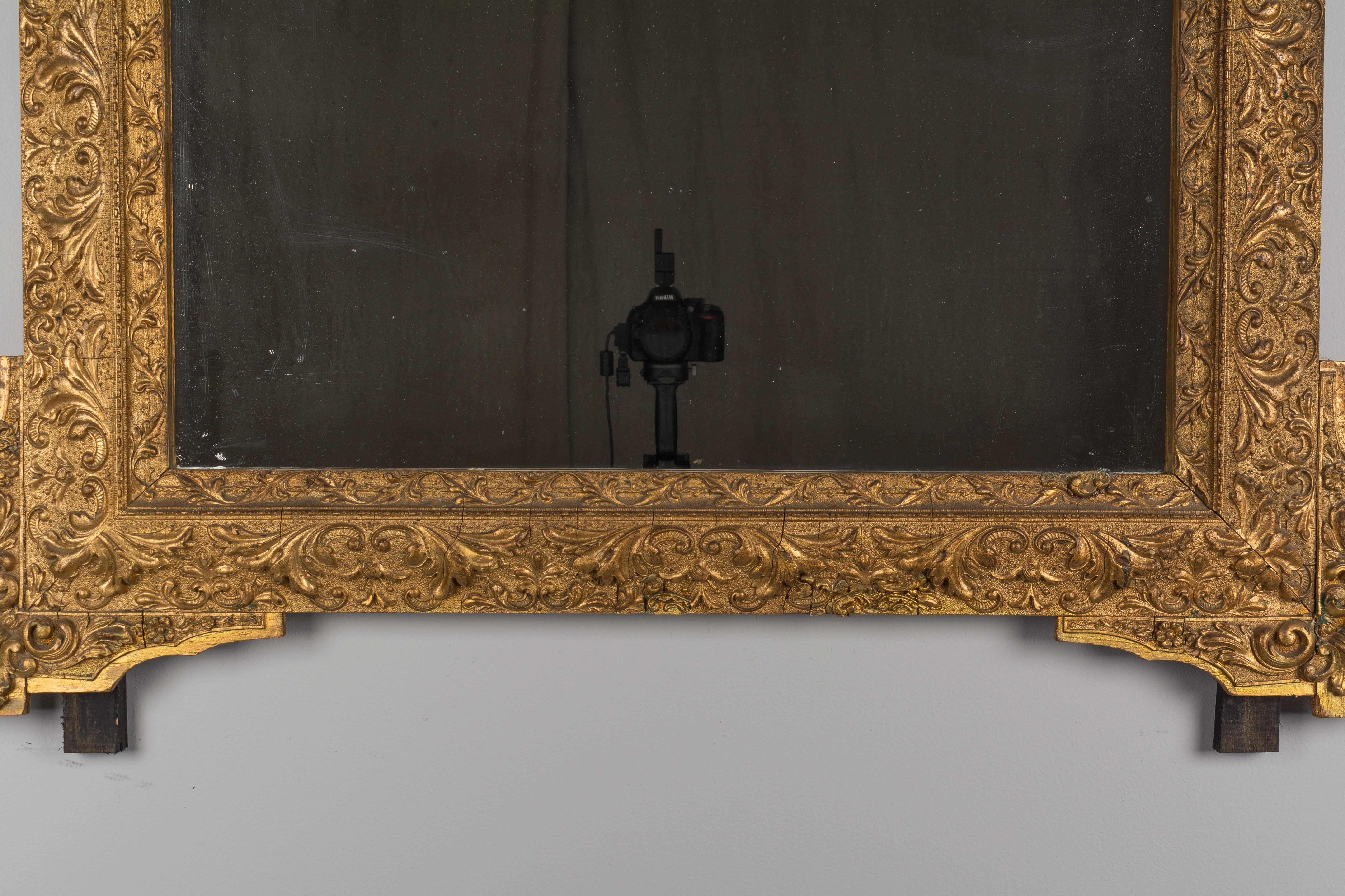 Giltwood French Louis XV Style Gilded Mirror