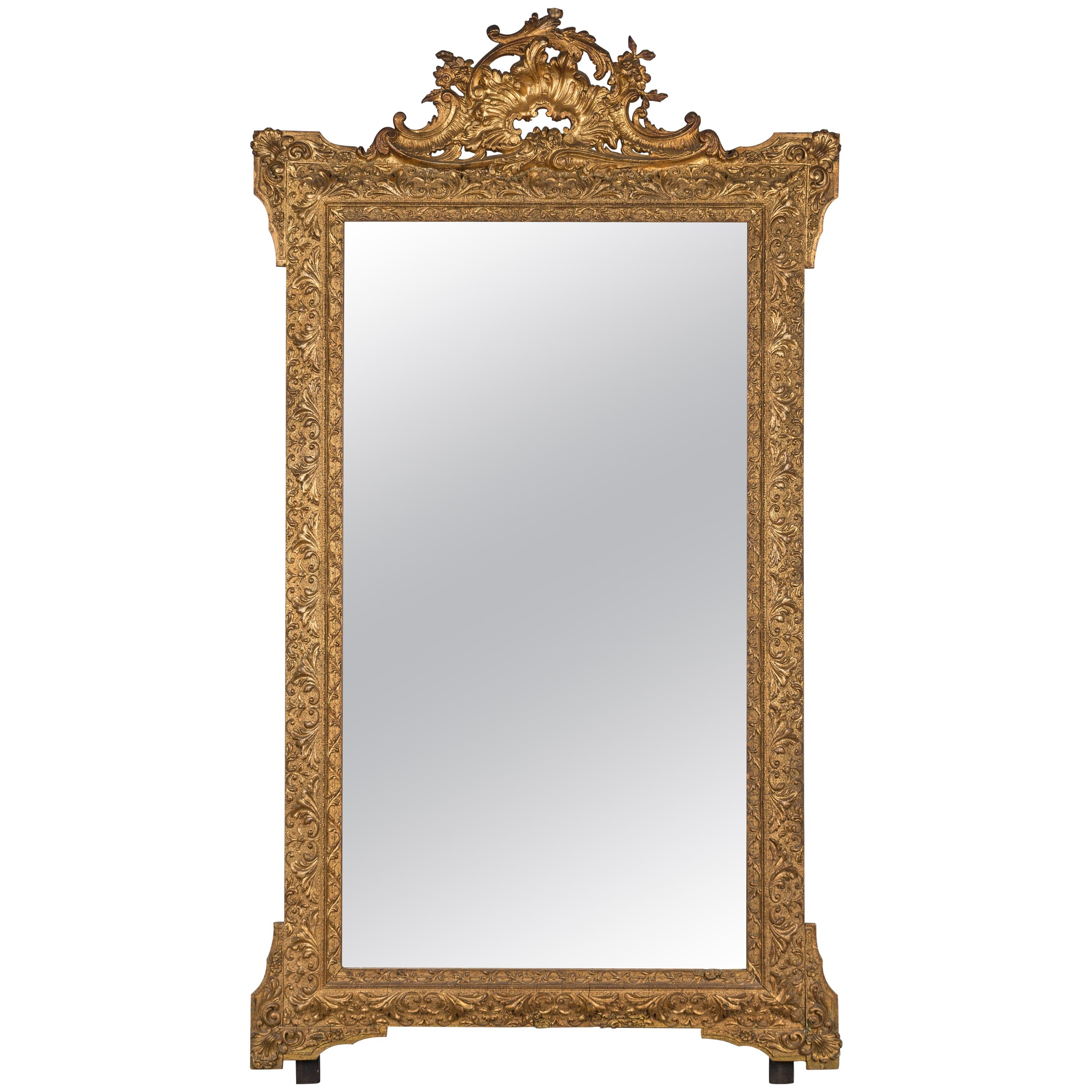 French Louis XV Style Gilded Mirror