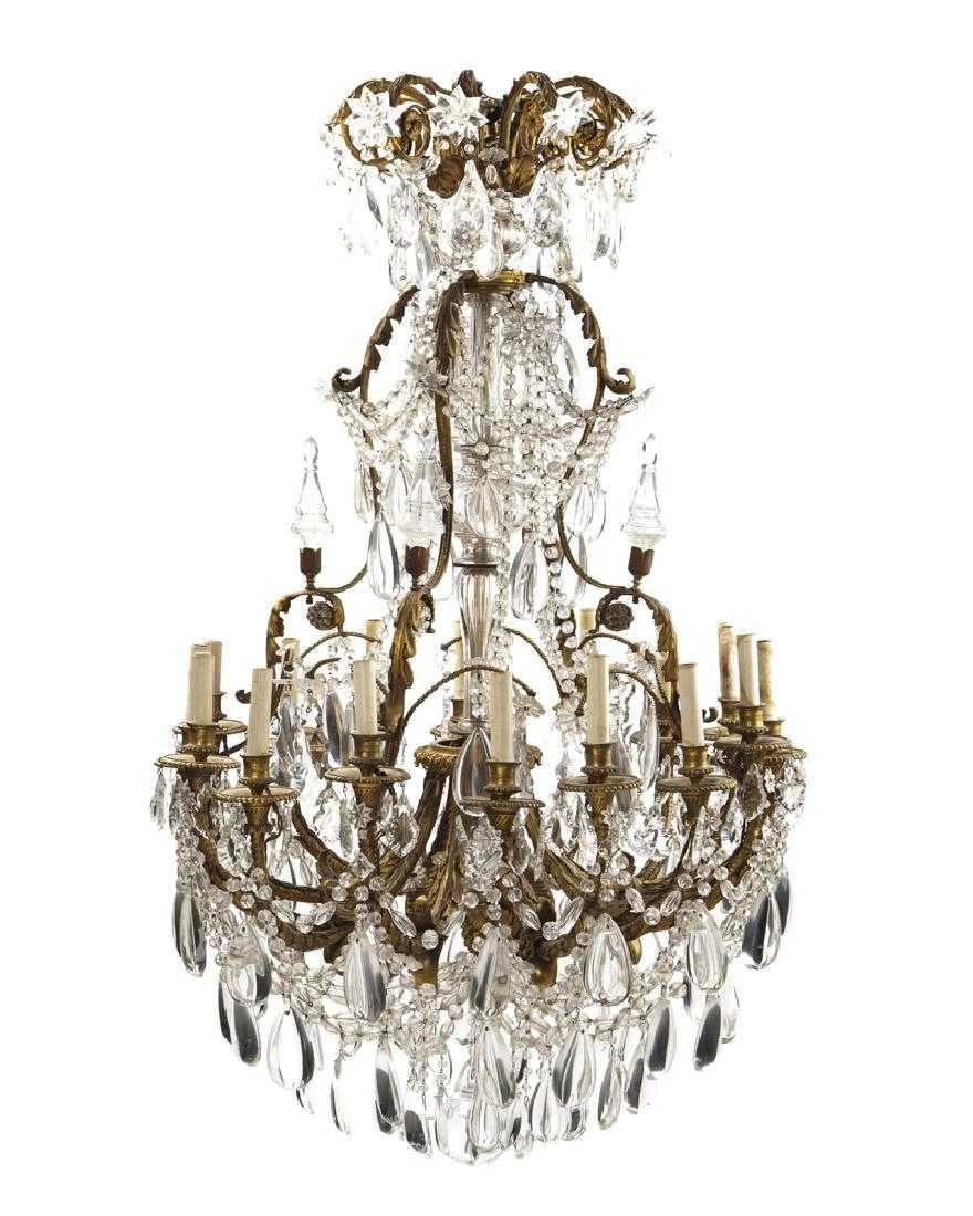 French Louis XV Style Gilt Bronze Chandelier, 19th Century 8