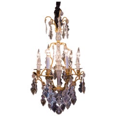French Louis XV Style Gilt-Bronze and Cut Crystal Chandelier, circa 1880-1890