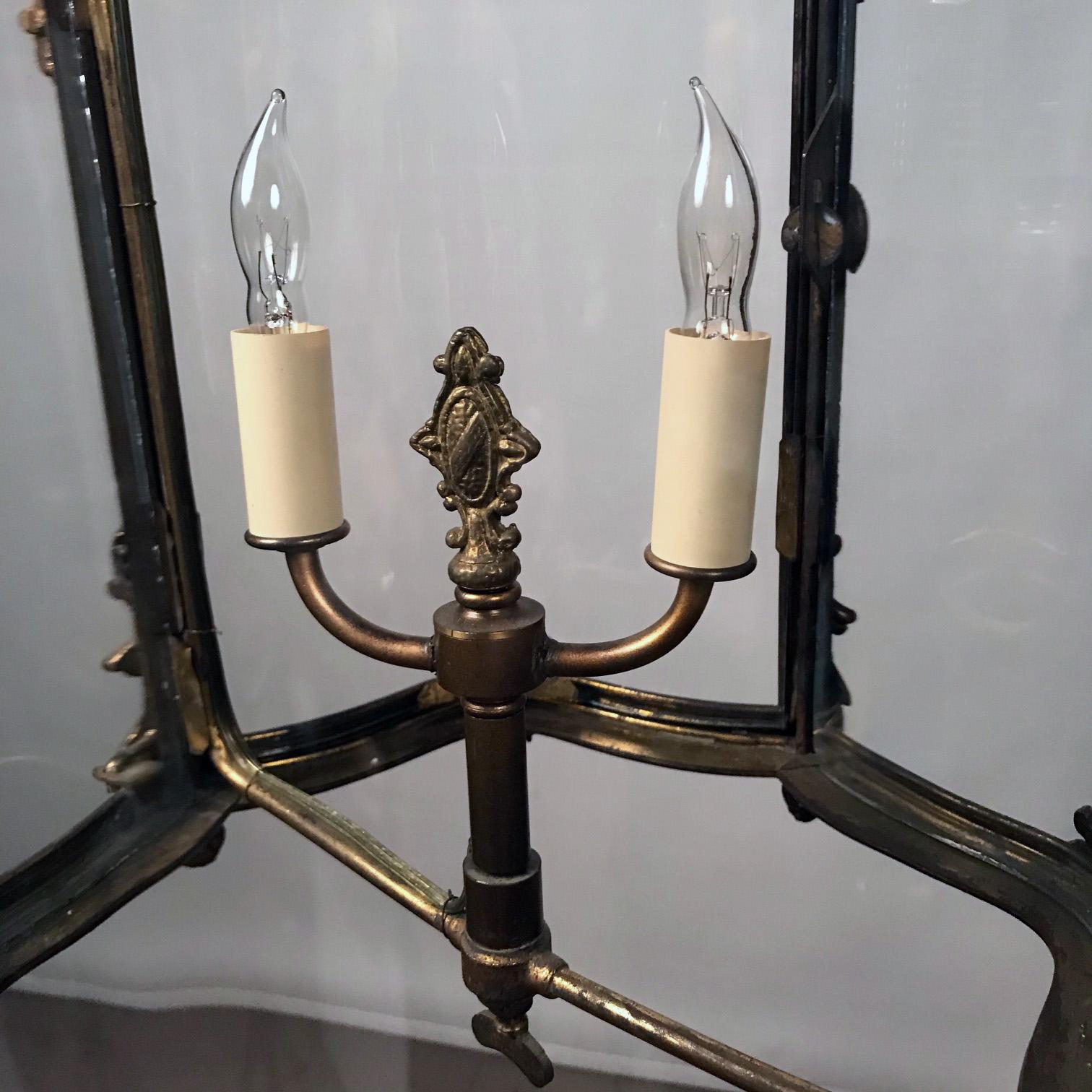 French Louis XV Style Gilt Bronze Gas Lantern For Sale 3