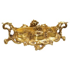 French Louis XV Style Gilt Bronze Jardiniere with Liner, Early 20th Century