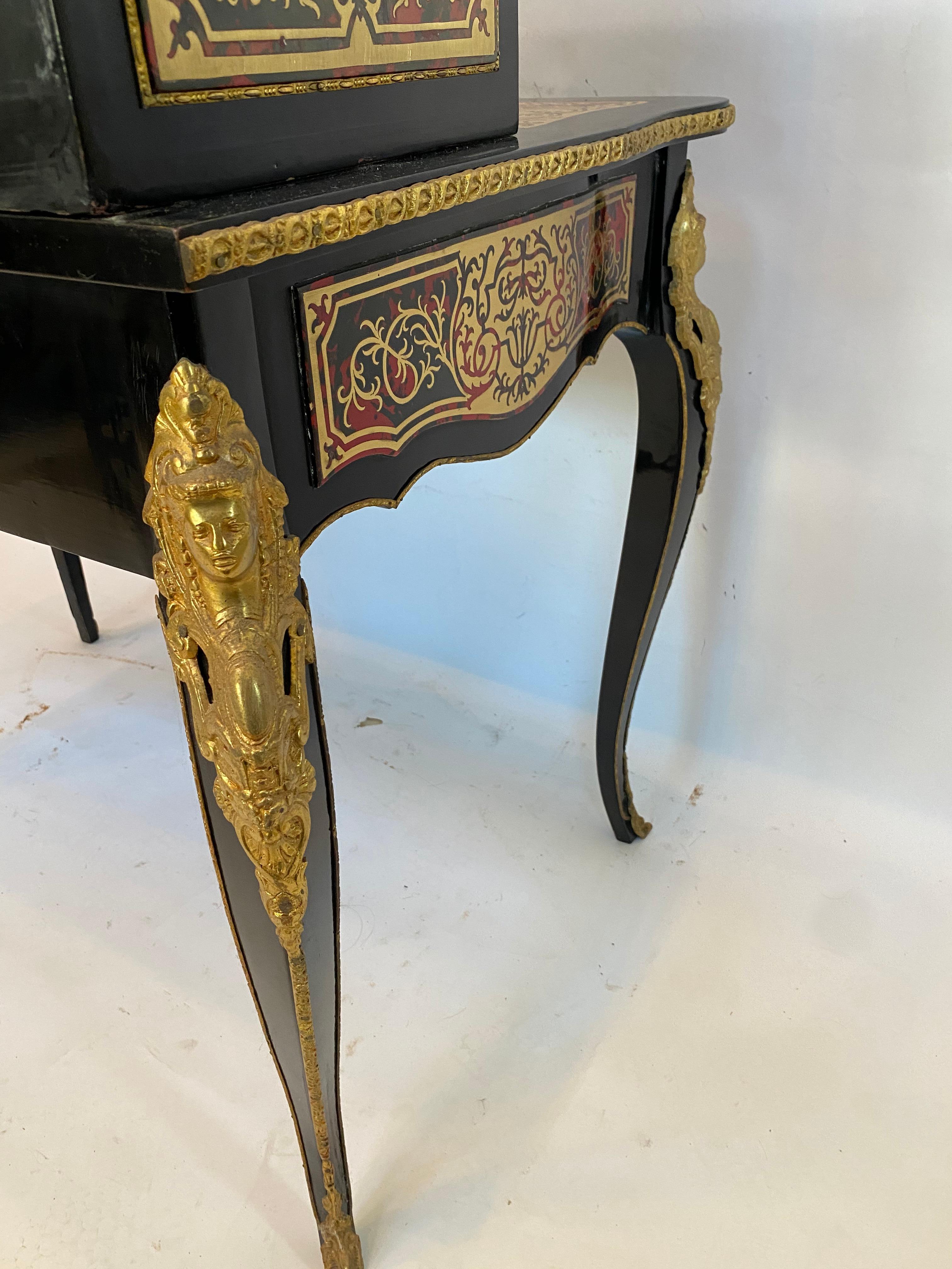 French Louis XV Style Gilt Bronze-Mounted Escritoire Desk For Sale 3
