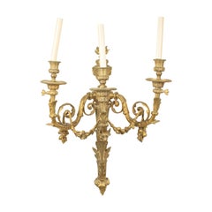 Antique French Louis XV Style Gilt Bronze Wall Sconce
