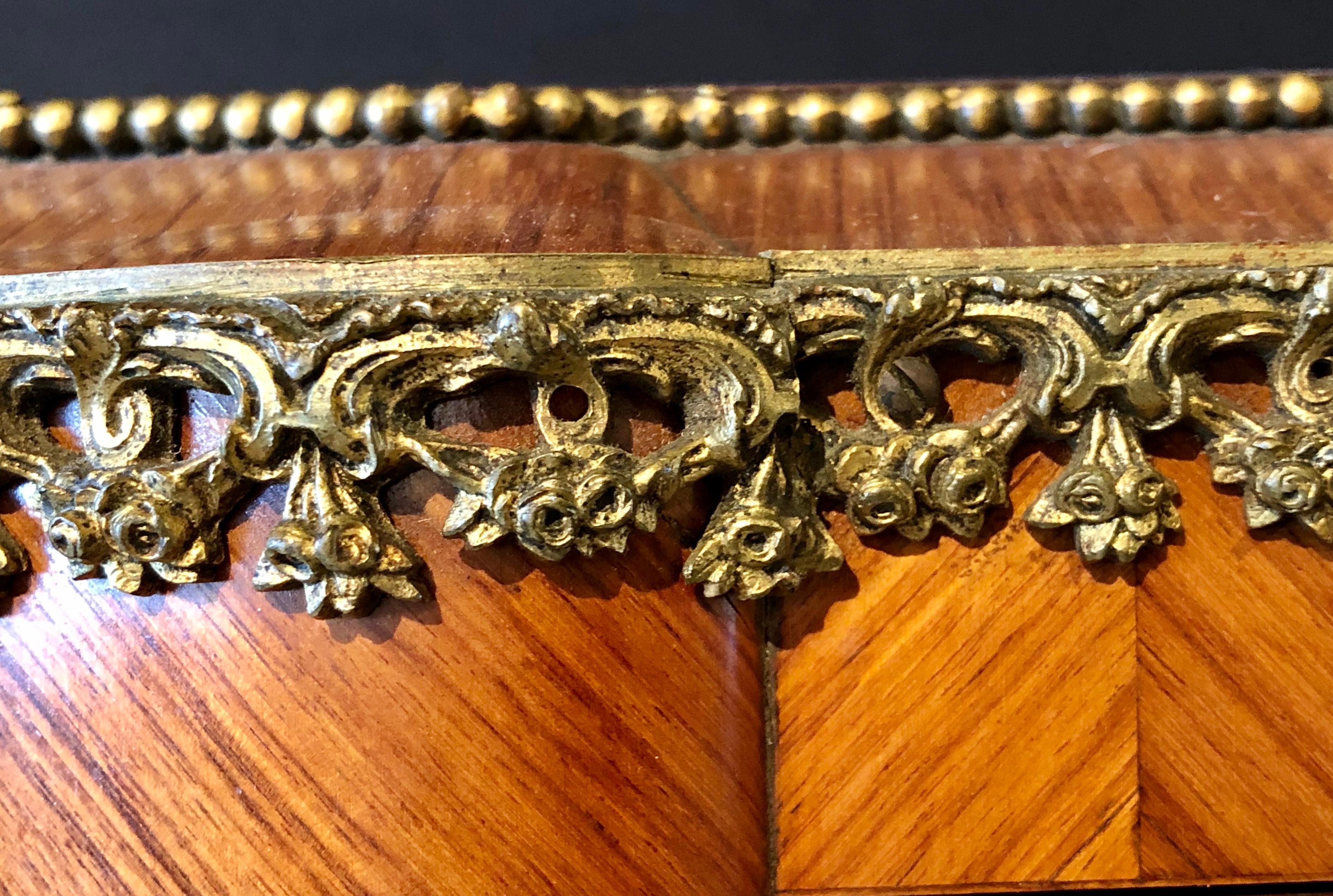 French Louis XV Style Gilt Metal Mounted Tantalus / Bar 11