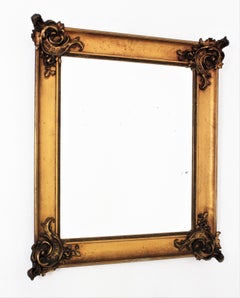 French Louis XV Style Giltwood Mirror