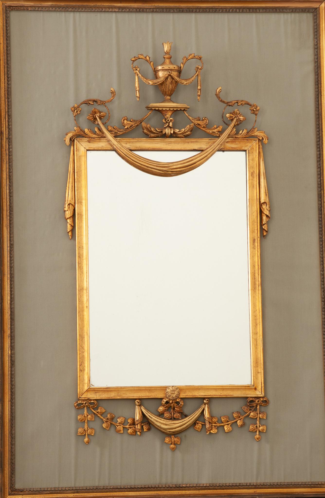 Carved French Louis XV Style Gilt Mirror