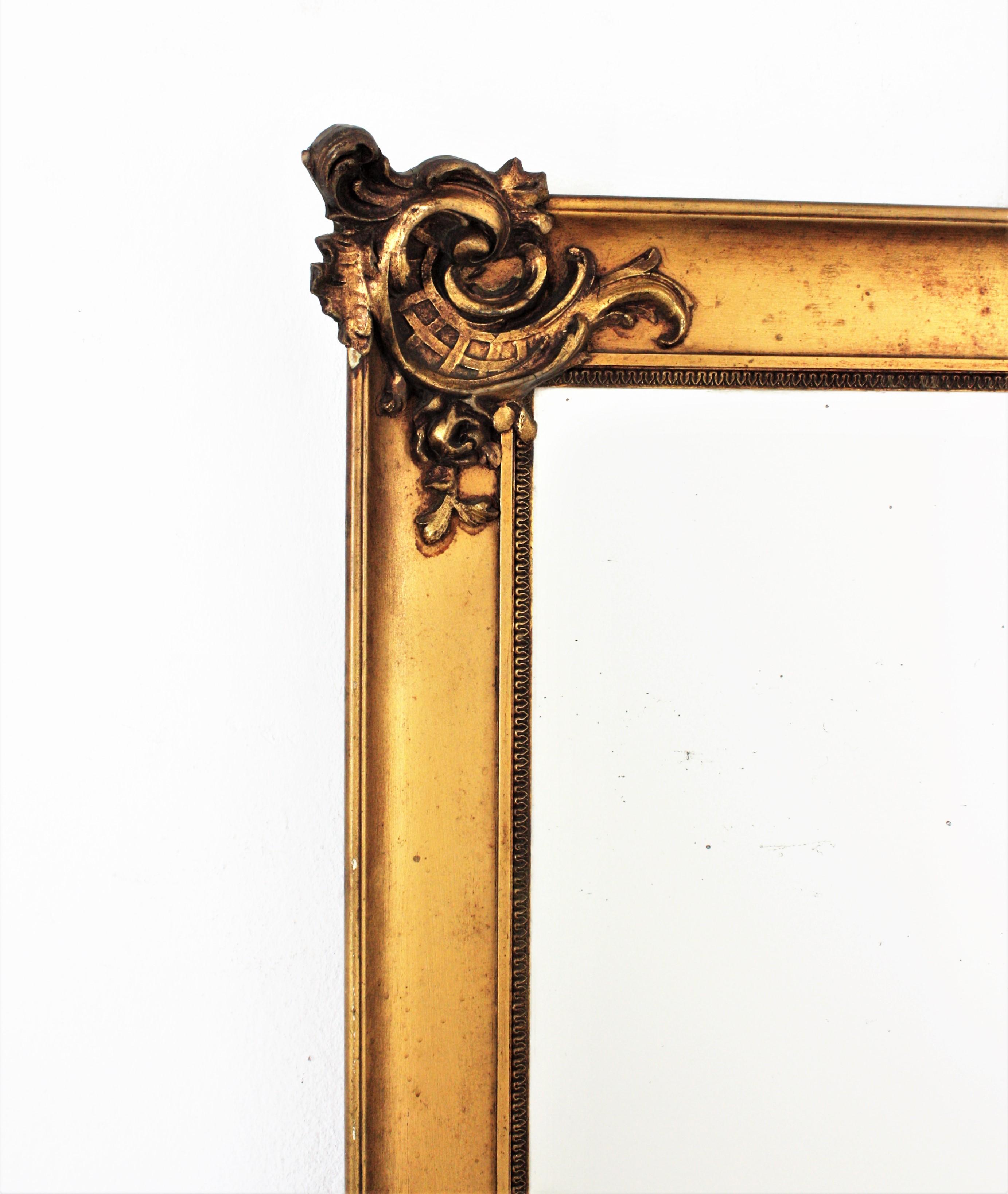 French Louis XV Style Giltwood Mirror For Sale 4
