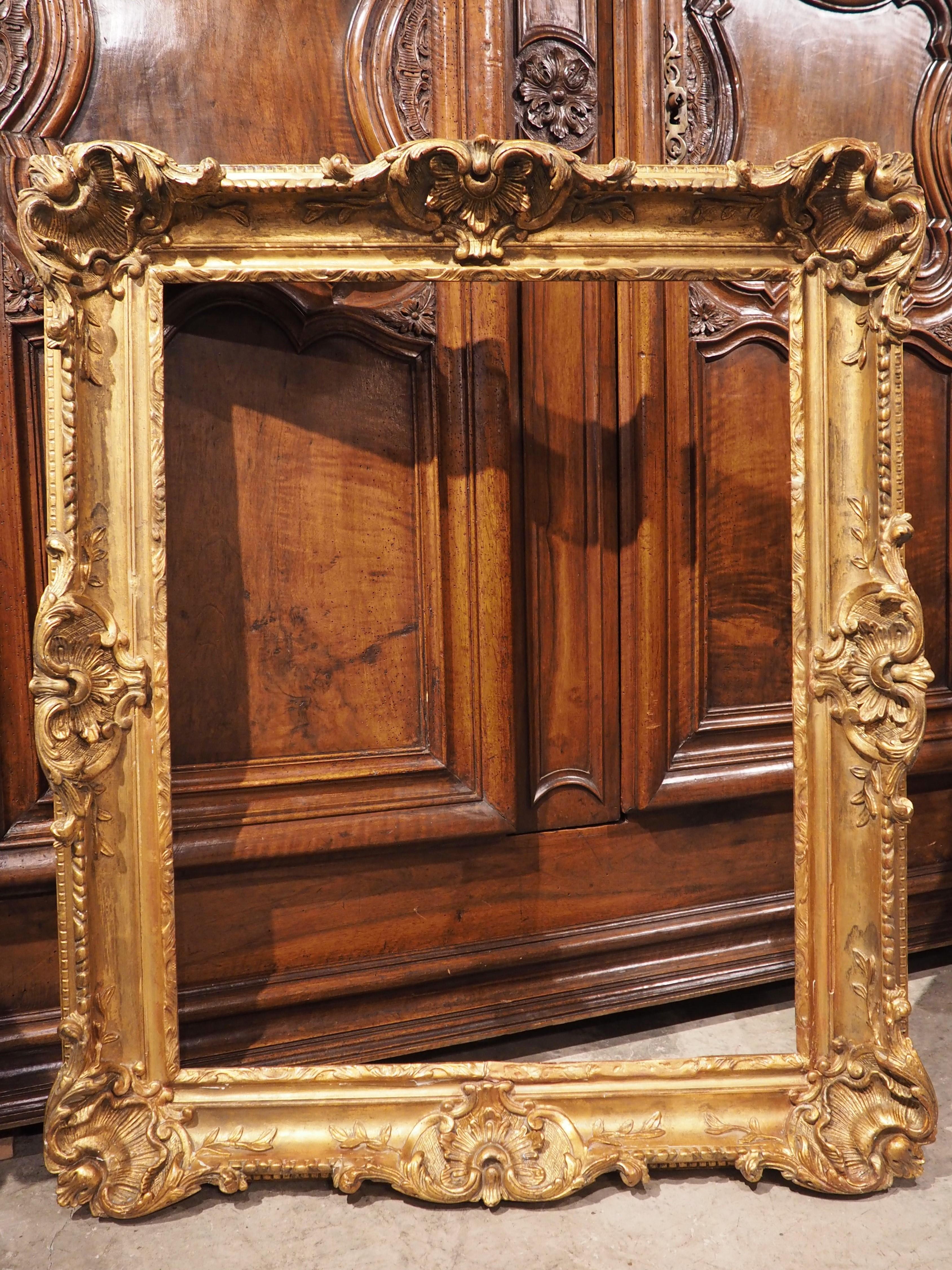 French Louis XV Style Giltwood Frame, Circa 1880 6