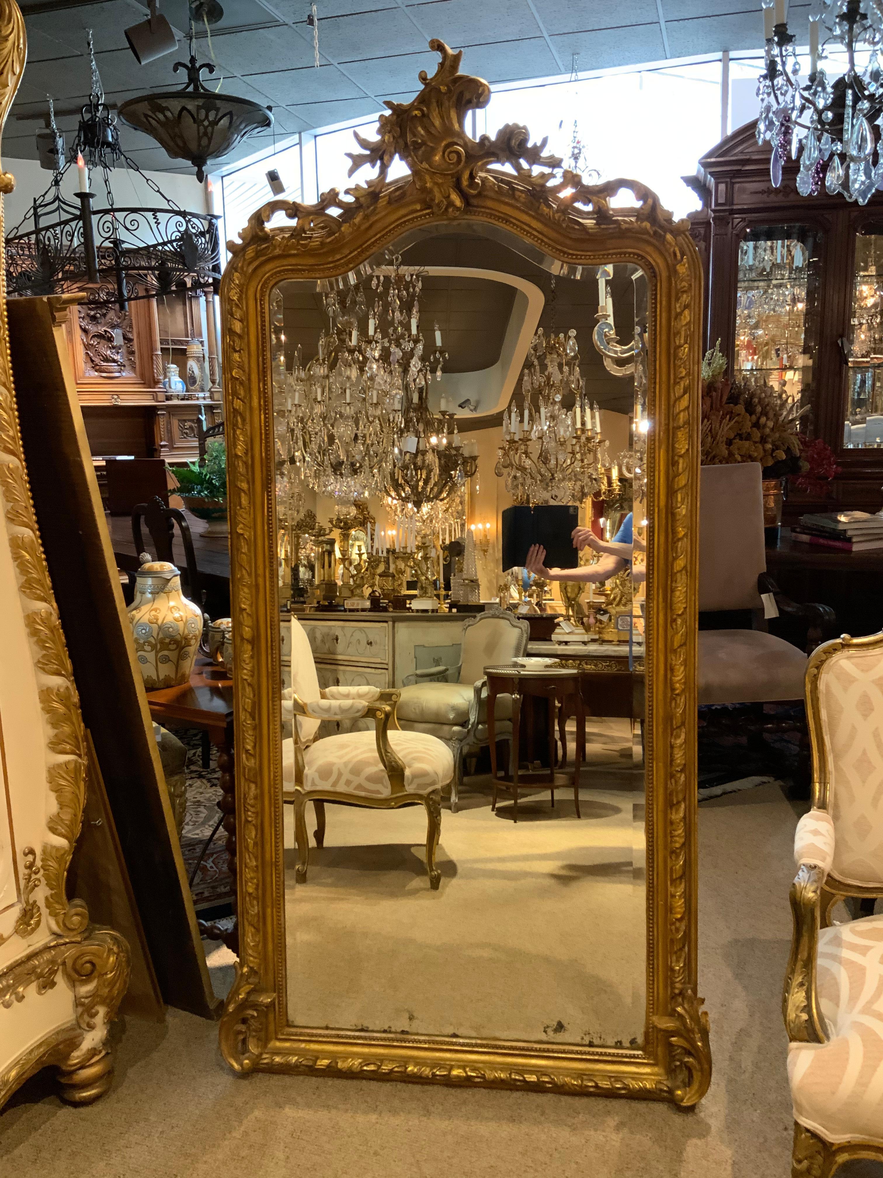 French Louis XV-Style Giltwood Mirror, 19th Century 3