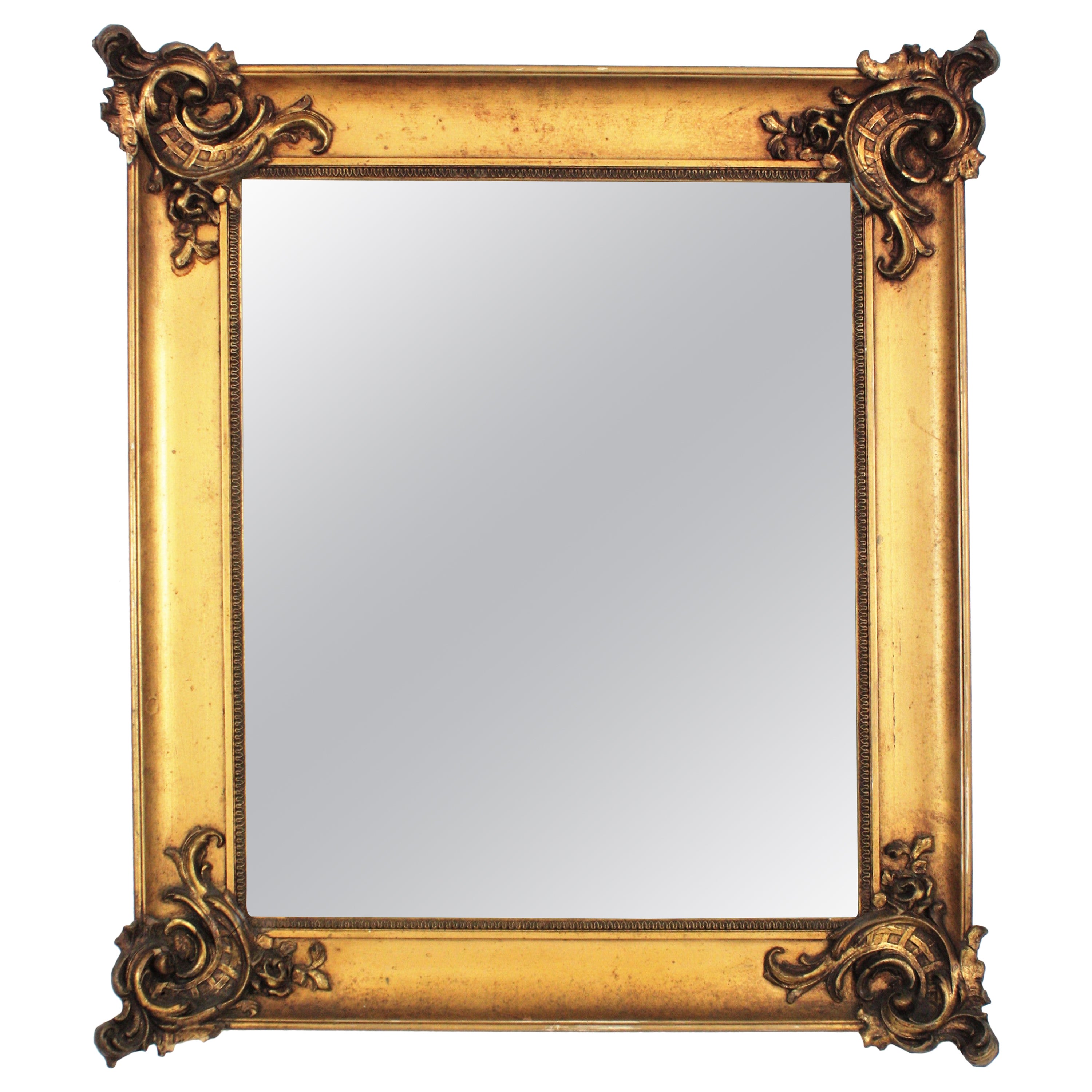 French Louis XV Style Giltwood Mirror