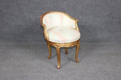 French Louis XV Style Giltwood swivel Vanity Bench by Auffray
