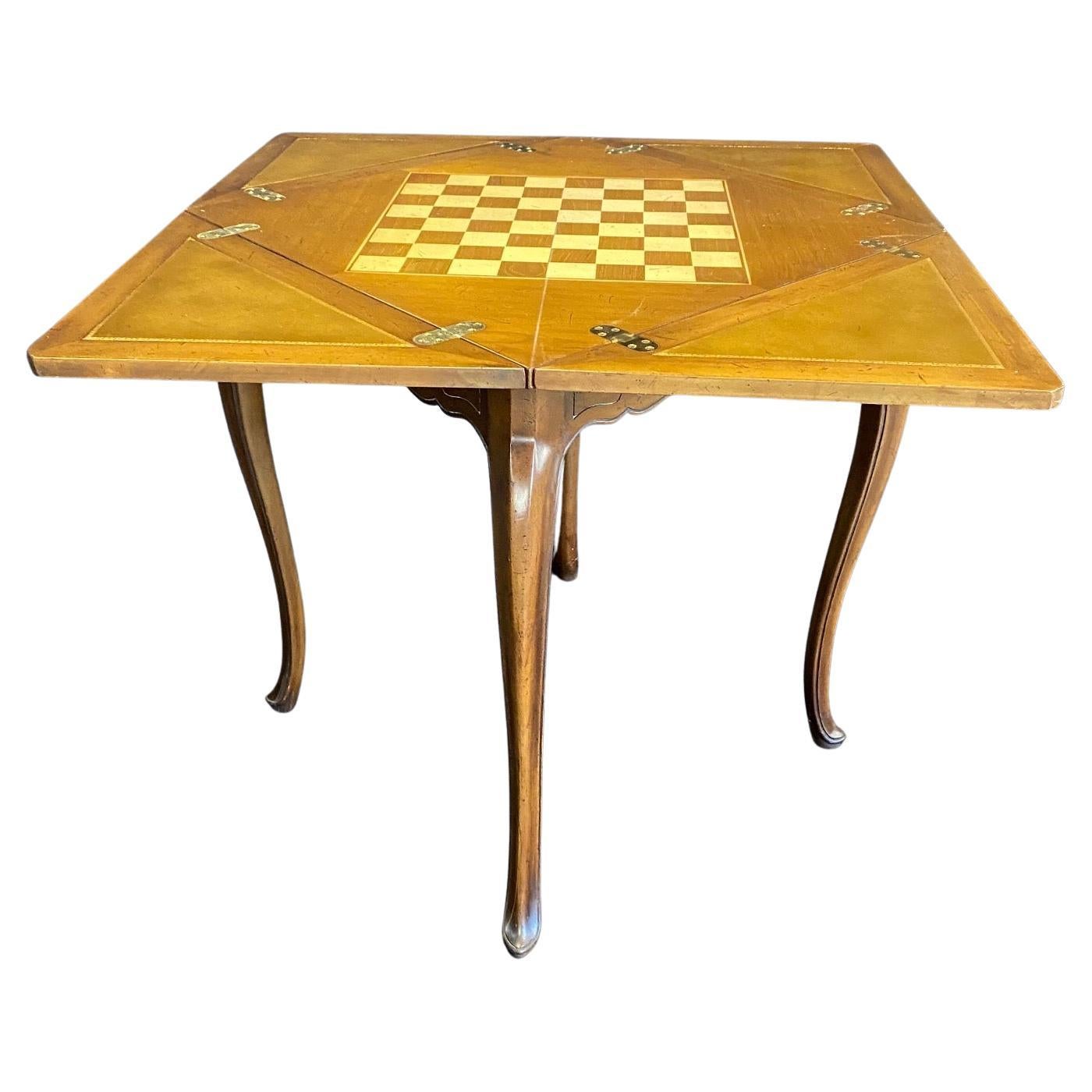 French Louis XV Style Handkerchief Folding Game Table  For Sale