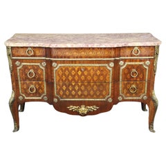 French Louis XV Style Inlaid and Bronze Commode after Roger Vandercruse Lacroix