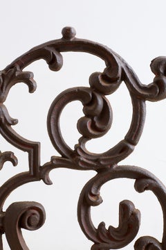 French Louis XV Style Iron Fireplace Screen