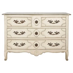 French Louis XV Style Ivory Painted Chest / Commode By Baker Furniture Co.