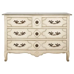 French Louis XV Style Ivory Painted Chest / Commode By Baker Furniture Co. 