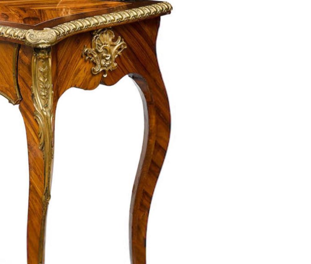 French Louis XV-Style Kingwood Console, 19th Century 7