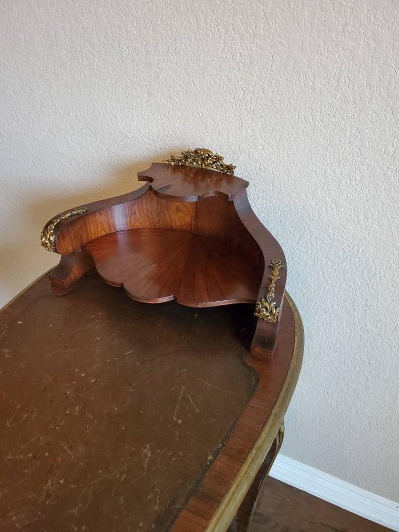 Bronze French Louis XV Style Kingwood Parquetry Bonheur du jour For Sale