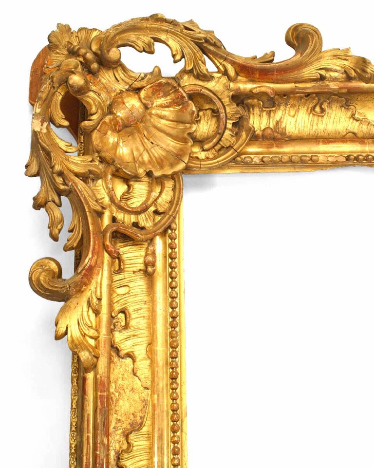 French Louis XV Style Large Gilt Carved Frame at 1stDibs