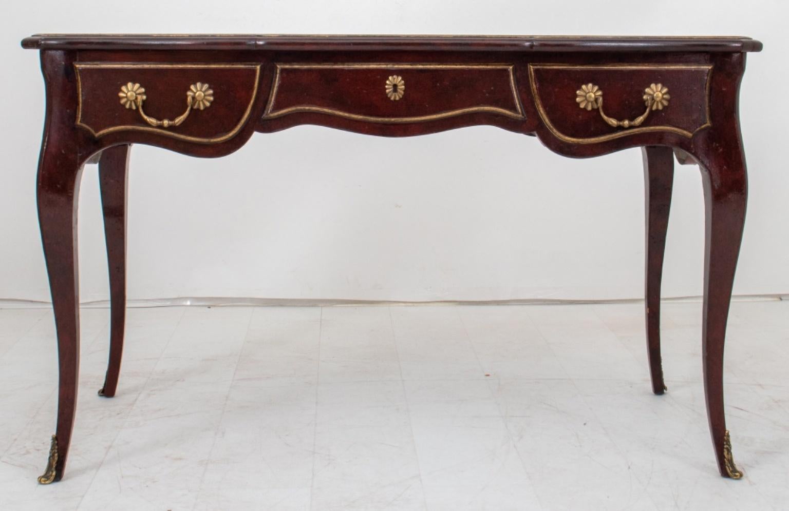 Französischer Louis XV Stil Schreibtisch mit Lederplatte im Angebot 4