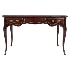French Louis XV Style Leather Top Writing Desk
