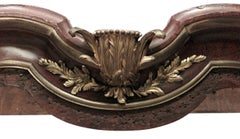 French Louis XV Style Mahogany and Bronze Bed Canopy