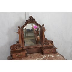 French Louis XV Style Marble Top Vanity