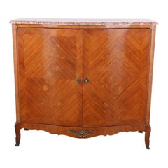 French Louis XV-Style Marquetry Cabinet