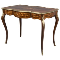 French Louis XV Style Marquetry Desk
