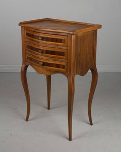 French Louis XV Style Marquetry Side Table