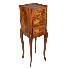 Antique French Louis XV Style Marquetry Side Table