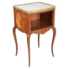 French Louis XV Style Marquetry Side Table