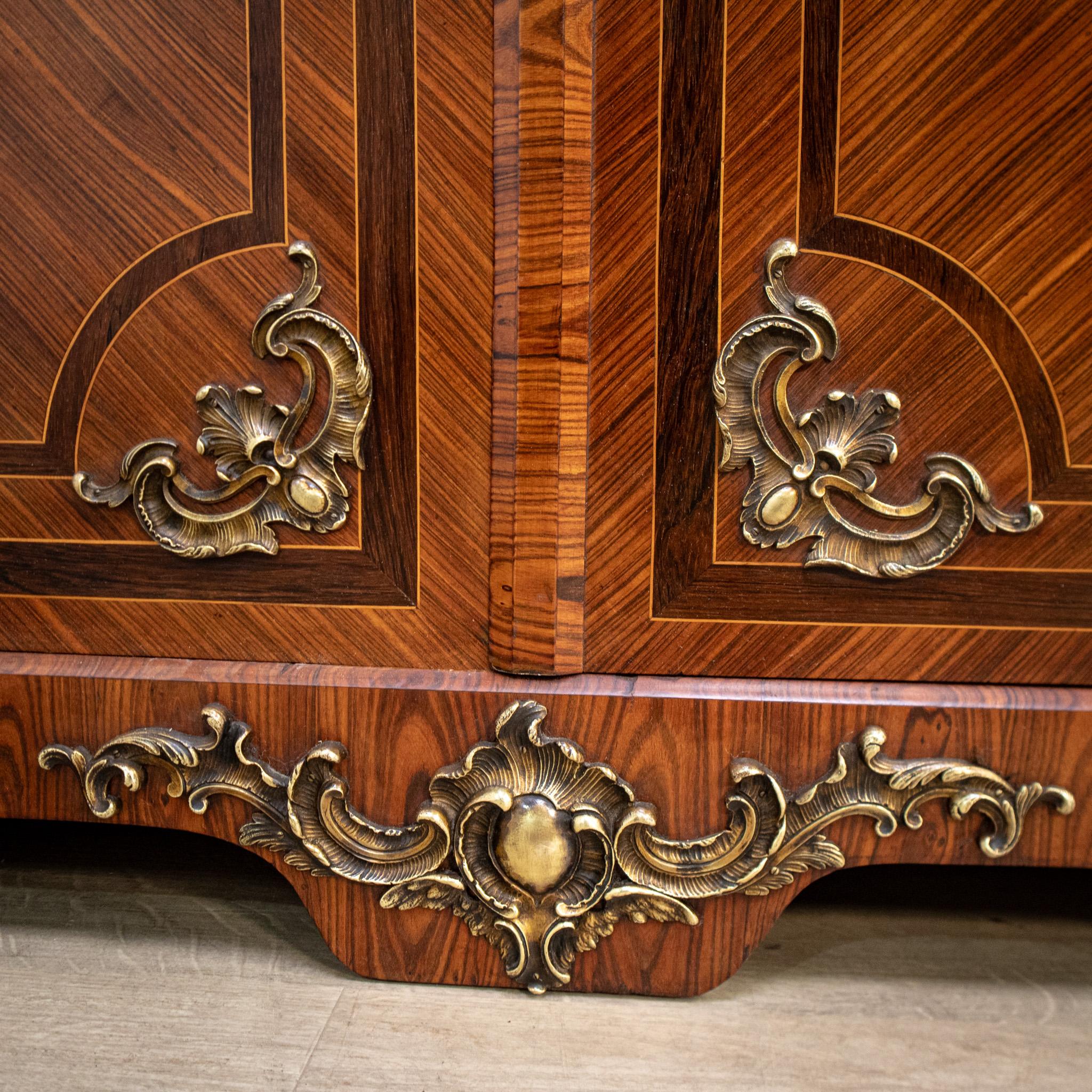 French Louis XV Style Mesh Door Bookcase For Sale 6