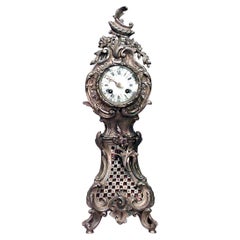 French Louis XV Style Mini Grandfather Clock