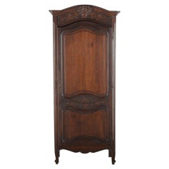 Antique French Louis XV Style Oak Bonnetiere Armoire