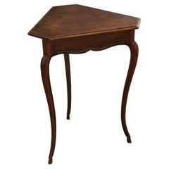 French Louis XV Style Oak Triangle Table