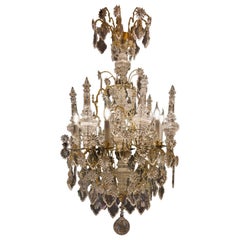 French Louis XV Style, Ormolu and Crystal Chandelier, circa 1810-1820