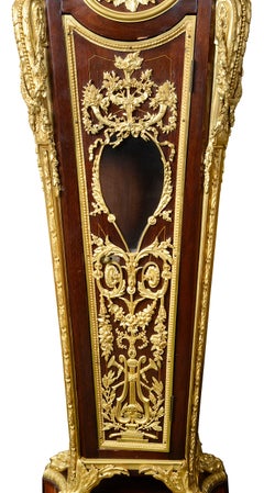 French Louis XV Style Ormolu Grandfather Clock