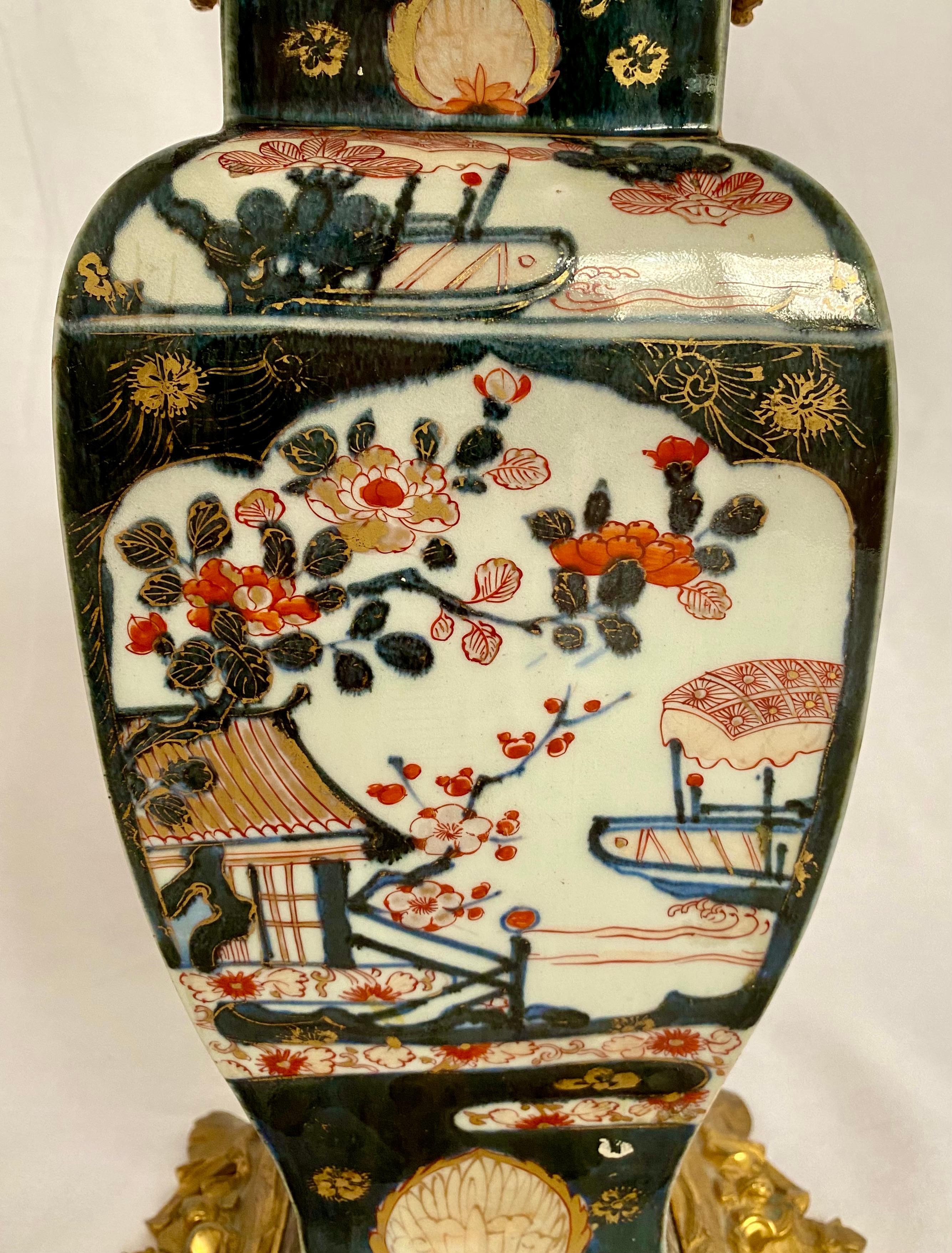 French Louis XV Style Ormolu-Mounted Chinese Imari Porcelain Vase 1