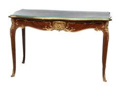 French Louis XV Style Ormolu Mounted Mahogany Desk, Attributed to François Linke