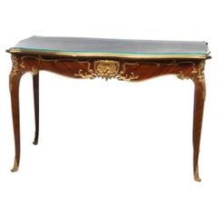 French Louis XV Style Ormolu Mounted Mahogany Desk, Attributed to François Linke