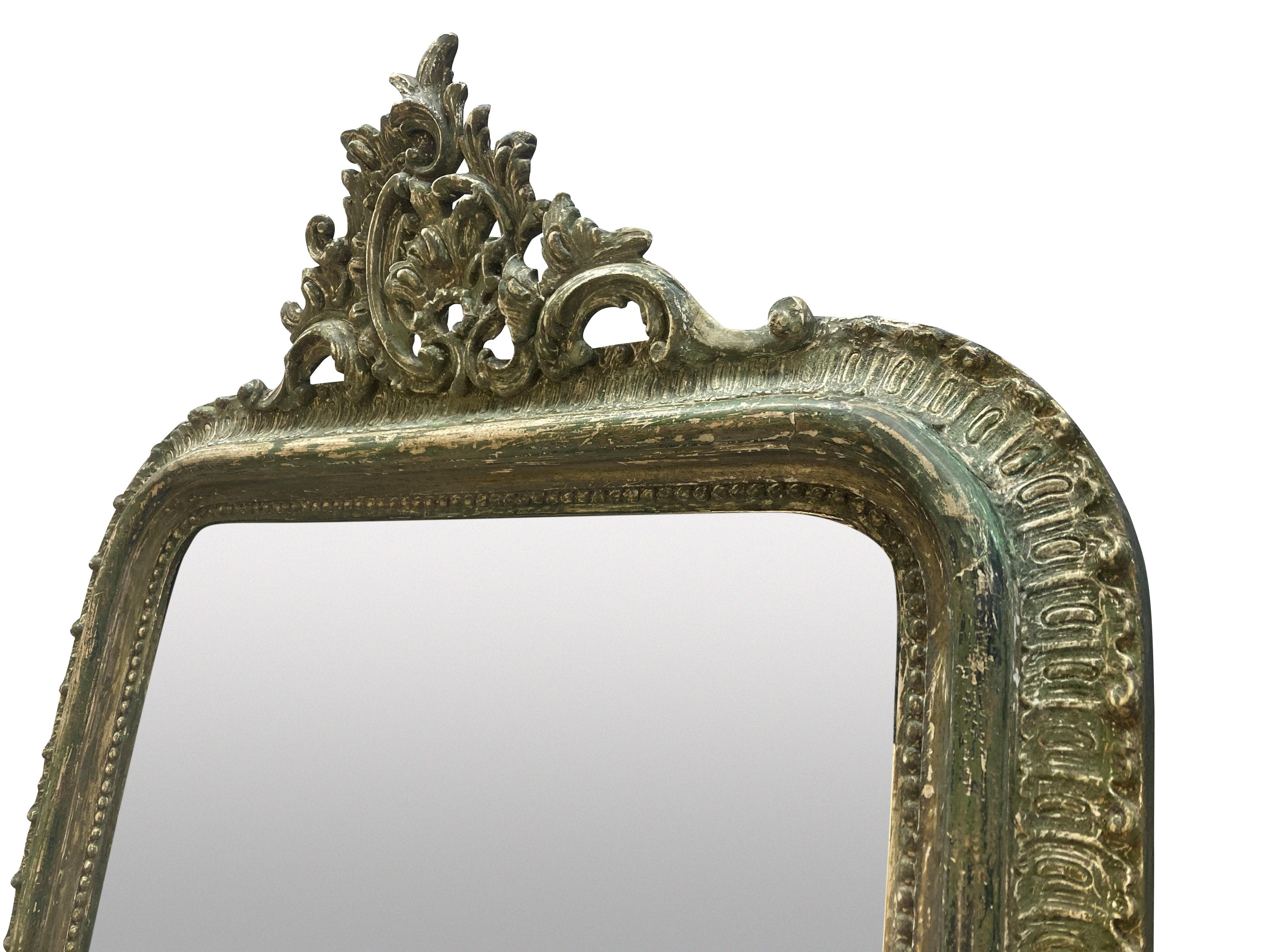 Français Miroir de cheminée français de style Louis XV en vente