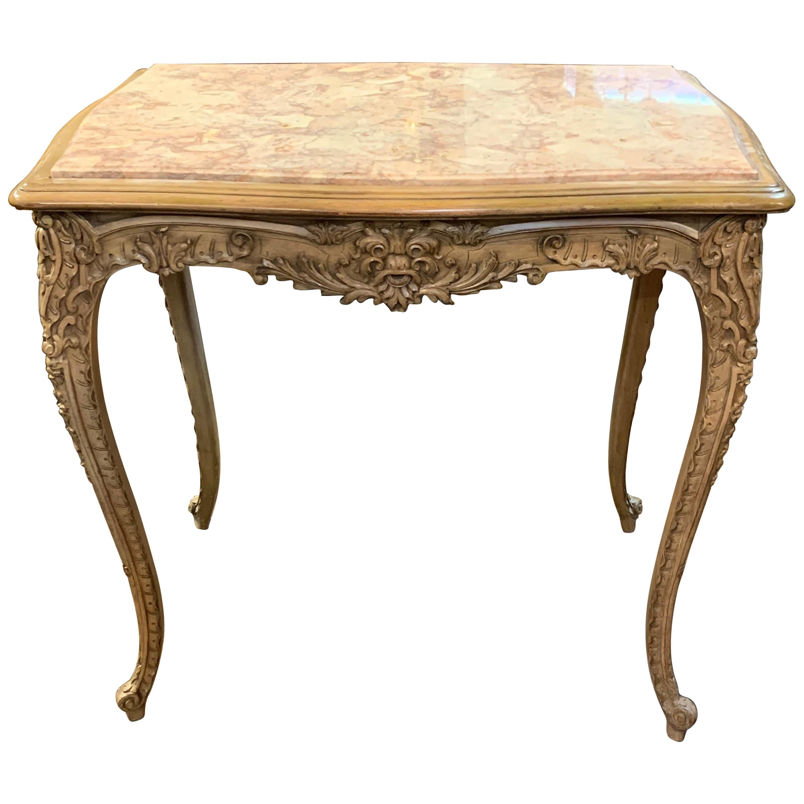 Table de salon française de style Louis XV peinte et laquée