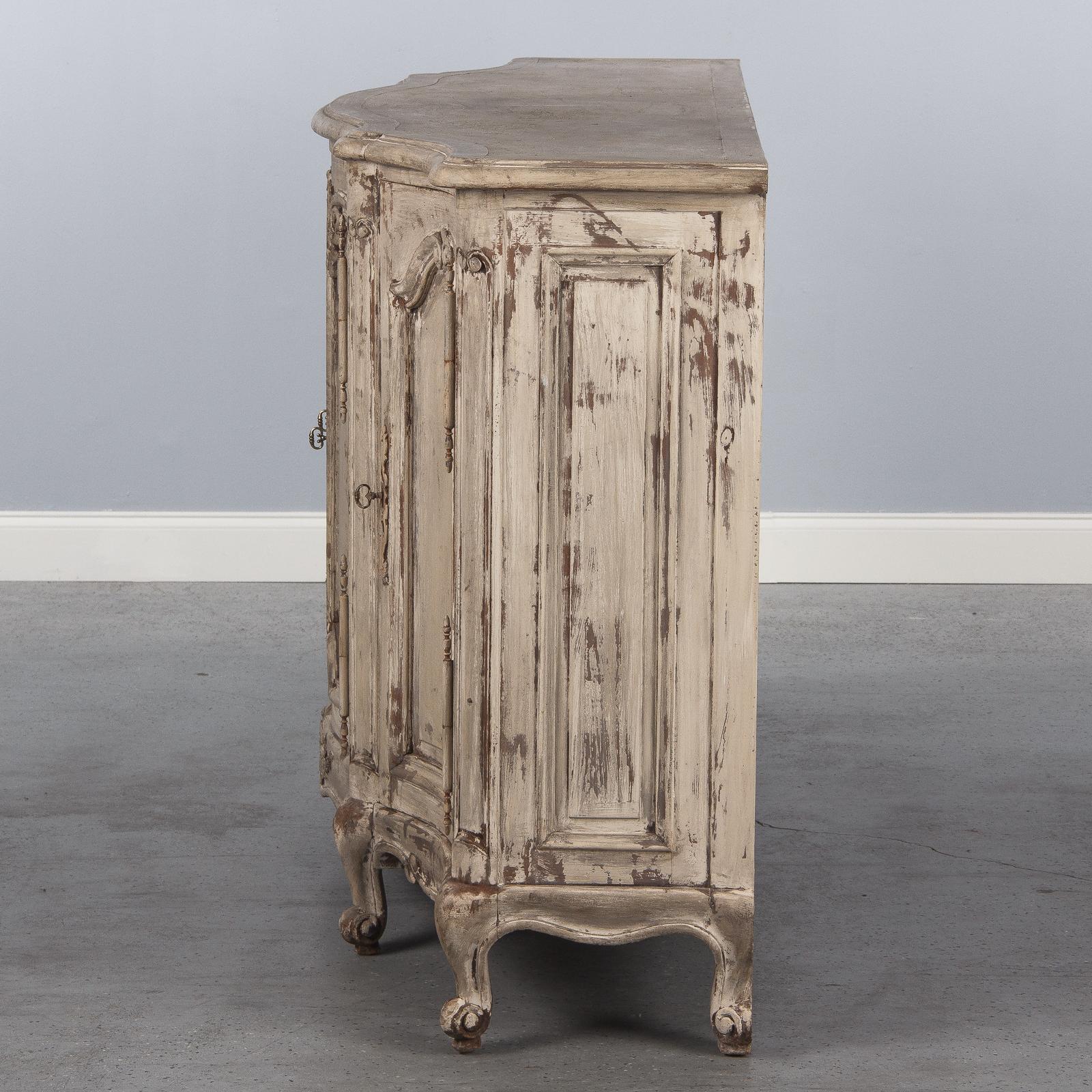 French Louis XV Style Painted Enfilade Buffet, Early 1900s 7